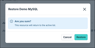 Restore a database