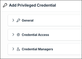 Add Privileged Credential