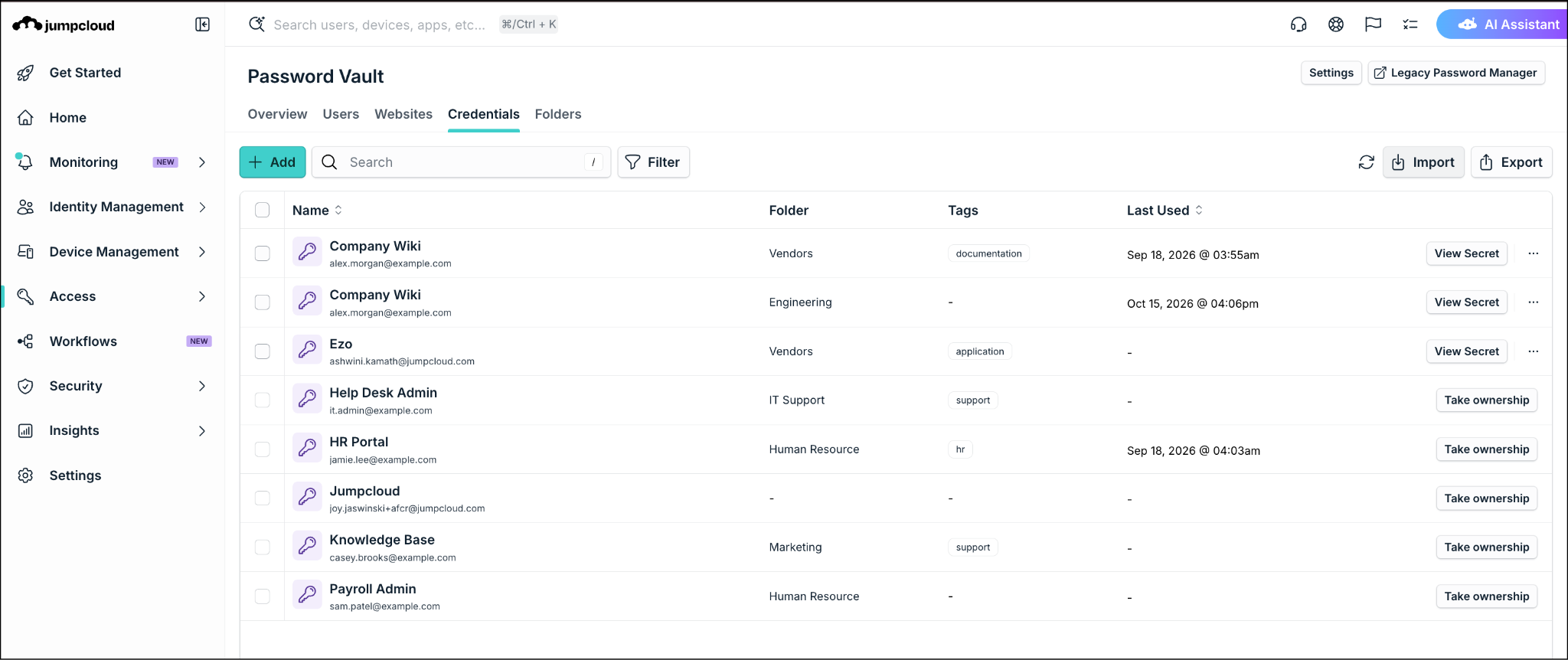 Import from Custom File page in the JumpCloud Admin Portal