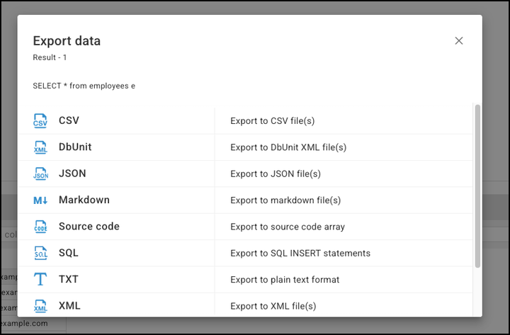 Export in a database session without DB Shield